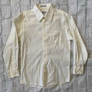 Gioberti youth kids 8 button down dress shirt off white